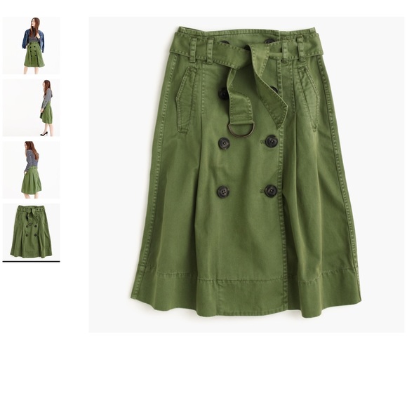 JCREW CHINO TRENCH SKIRT - Picture 2 of 4